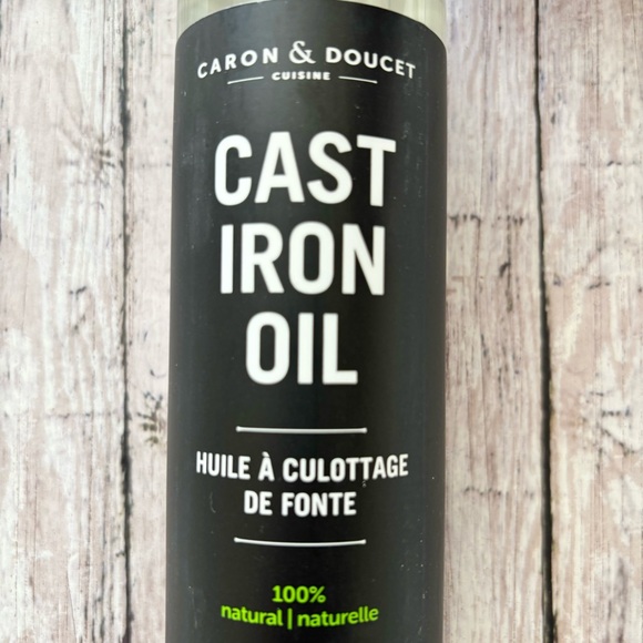 Caron & Doucet Cuisine Cast Iron Oil 100% Natural Paraben Free 8 oz NEW - Picture 2 of 6